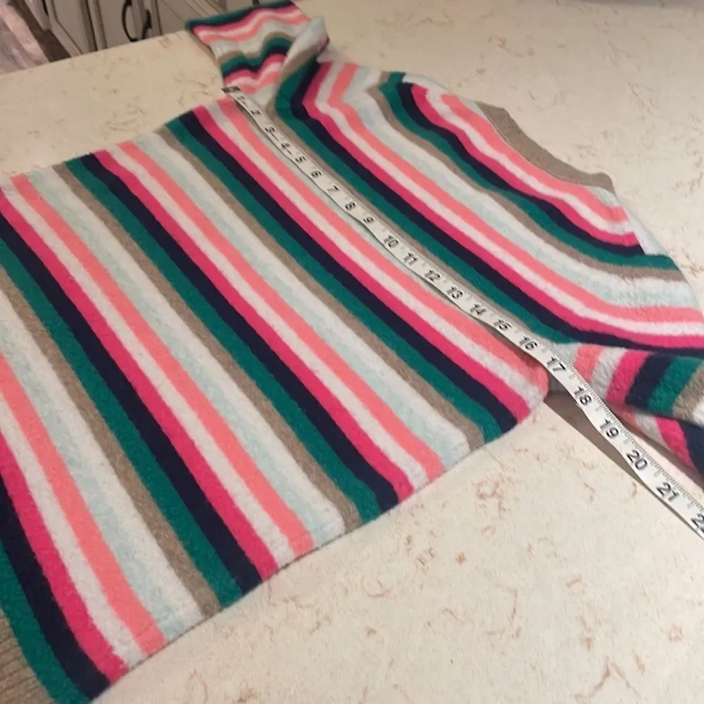 J.Crew striped holiday sweater SZ small wool blend